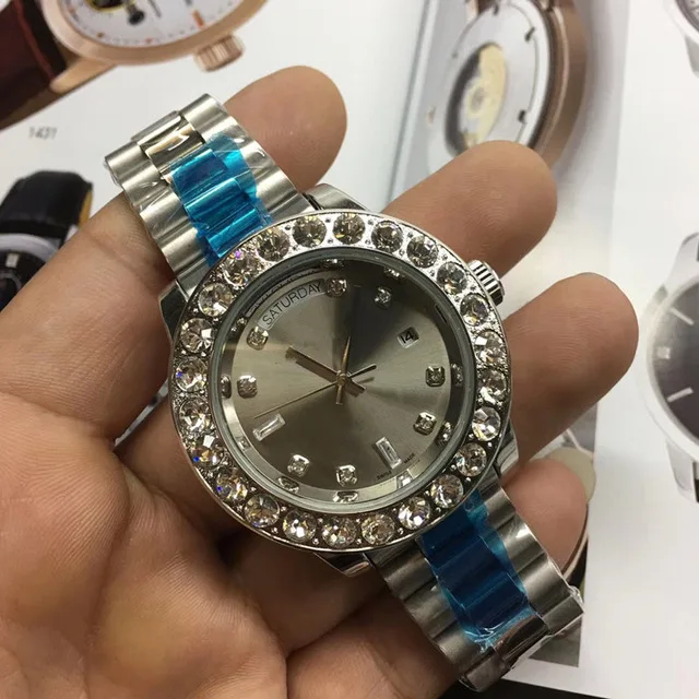 

relogio masculino diamond wristwatch mens mechanical watches top brand luxury designer automatic watch men new tag daydate clock