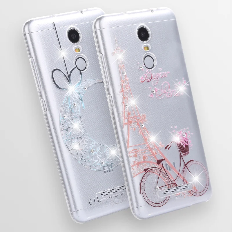 New Arrivals Rhinestone Case For xiaomi Redmi Note 3 Note3 Pro Soft Ultra thin Transparent TPU 3D Diamond Pattern Phone Bag