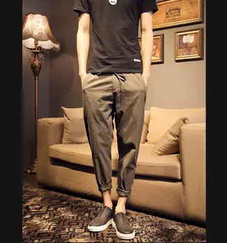 

2020 New Brand High Quality Summer Linen Mens Joggers Loose Pants Casual Thin Straight Trouser Pants For Men M-xxl