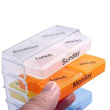New arrival! 7 Days Weekly Travel Medicine Tablet Holder Dispenser Organizer Storage Pill Box