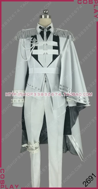 

Tsukiuta Procellarum Leader November Shimotsuki Shun Current Stage White Uniform White Demon King Cosplay Costume S002