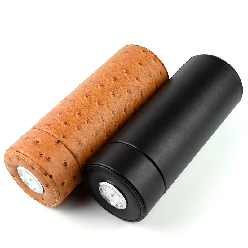 COHIBA черная/хаки искусственная кожа и кедр деревянная трубка для сигар хьюмидор с