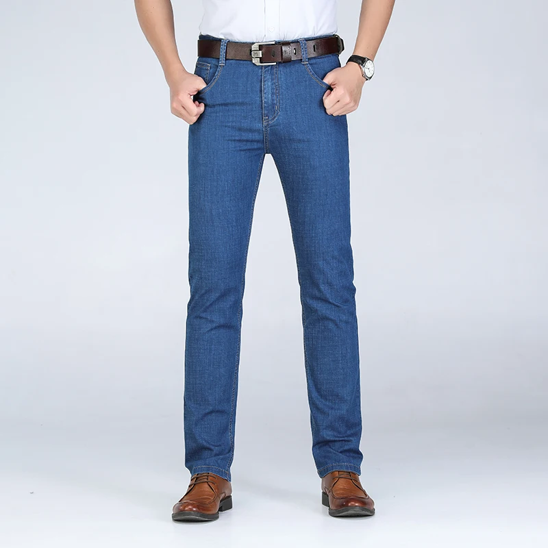 2019 New Mens brand jeans Fashion Men Casual Slim fit Straight High Stretch Feet skinny jeans men black hot sell male trousers