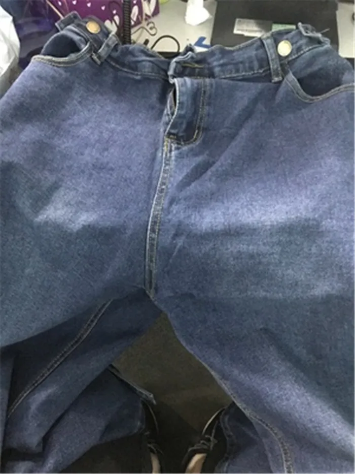 Новый плюс размер 5XL Женские джинсовые брюки 2019 темно-синий Эластичность джинсы женский эластичный пояс свободные шаровары брюки до