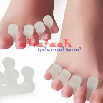 

by ems or dhl 100pairs Reusable Slicone Toe Separator Stretcher for Men and Women Hallux Valgus Straighter Professional Feet