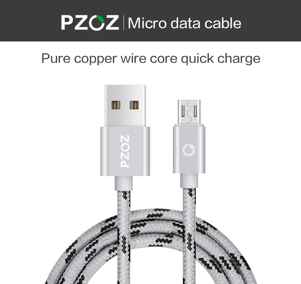 PZOZ Micro USB кабель Быстрая зарядка телефон зарядное устройство адаптер кабель для передачи данных для samsung Xiaomi huawei MEIZU SONY Android зарядка Microusb