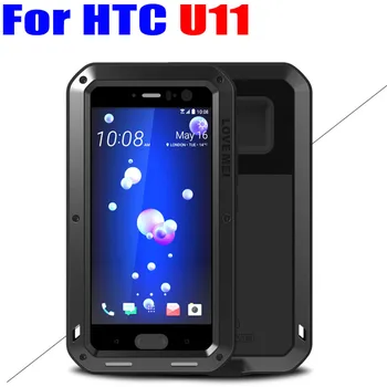 

For HTC U11 5.5 Inch Original LOVE MEI Heavy Duty Aluminum Metal + Gorilla Glass Shock Drop Waterproof case for HTC U11 HU01