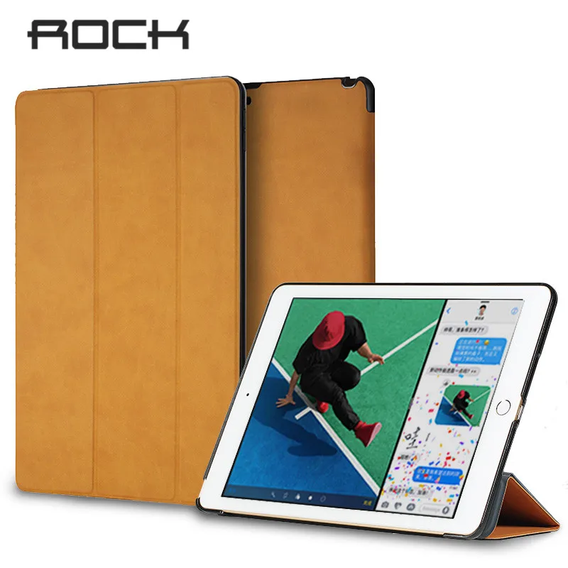 

ROCK Uni Series Magnetic Smart Cover for iPad 2017/2018 9.7inch folding folio case with auto sleep / wake up function