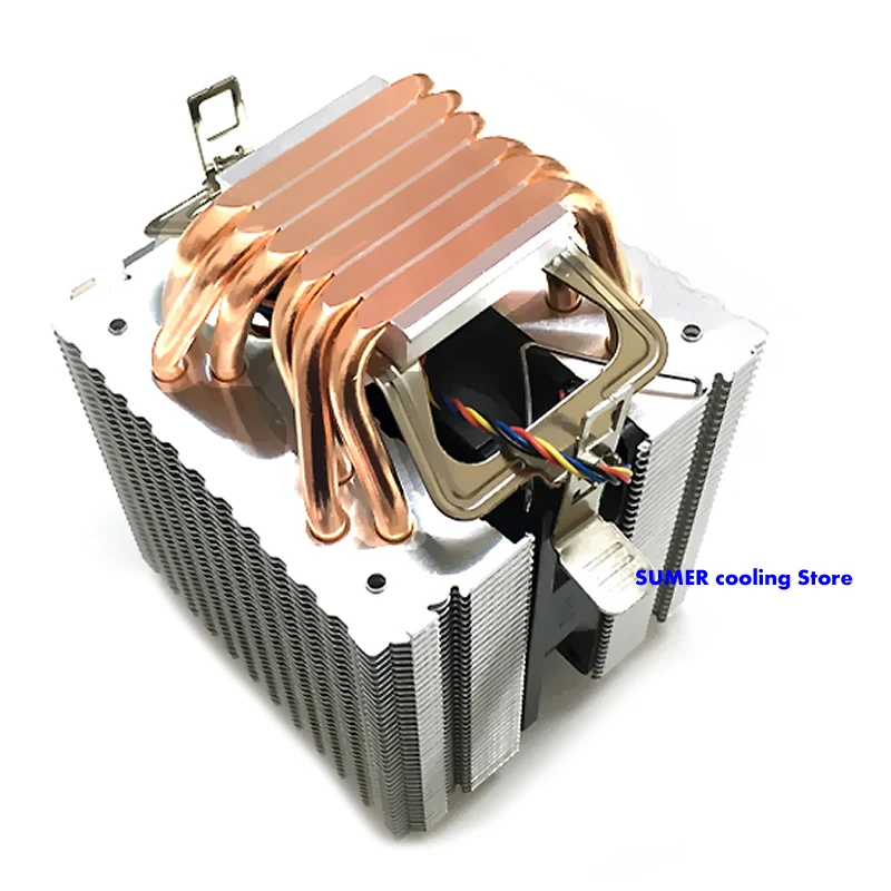 Высокое качество 4PIN процессор кулер 115X1366 2011,6 heatpipe dual-tower охлаждения 9 см вентилятор, Поддержка Intel AMD