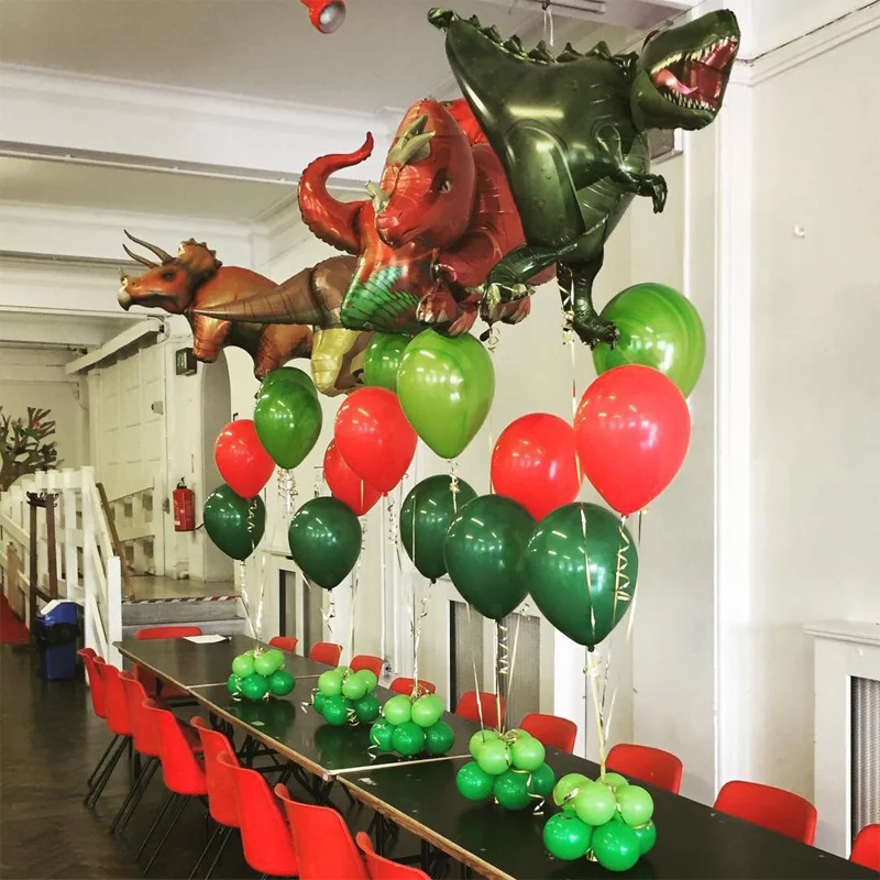Globos de papel de dinosaurio combinación dragón helio Globos Jurásico mundo Animal Ballon dinosaurio fiesta suministros niños cumpleaños regalo