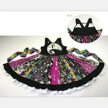 

NBC Movie Girl Adorable Dress Nightmare Before Christmas Twirl Halloween Party Clothing For Girls