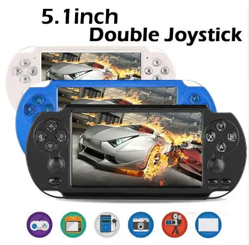 X9 S 5 1 дюймовый HD экран двойной джойстик Ручной игровой плеер ТВ выход MP3 фильм