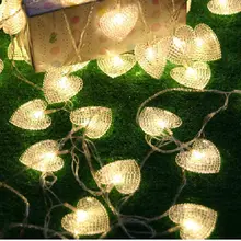 Многоцветный 10 M 100 светодиодный сердце любовь струнные гирляндой на Рождество Свадьба Праздник Украшение для рождественской вечеринки 110 V-240 V