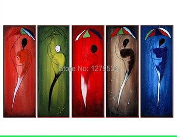 

Hand Painted 5 Piece Wall Art Decorative Picture Home Deocr Living Room Sofa Background Pictures Abstract Oil Painting On Canvas