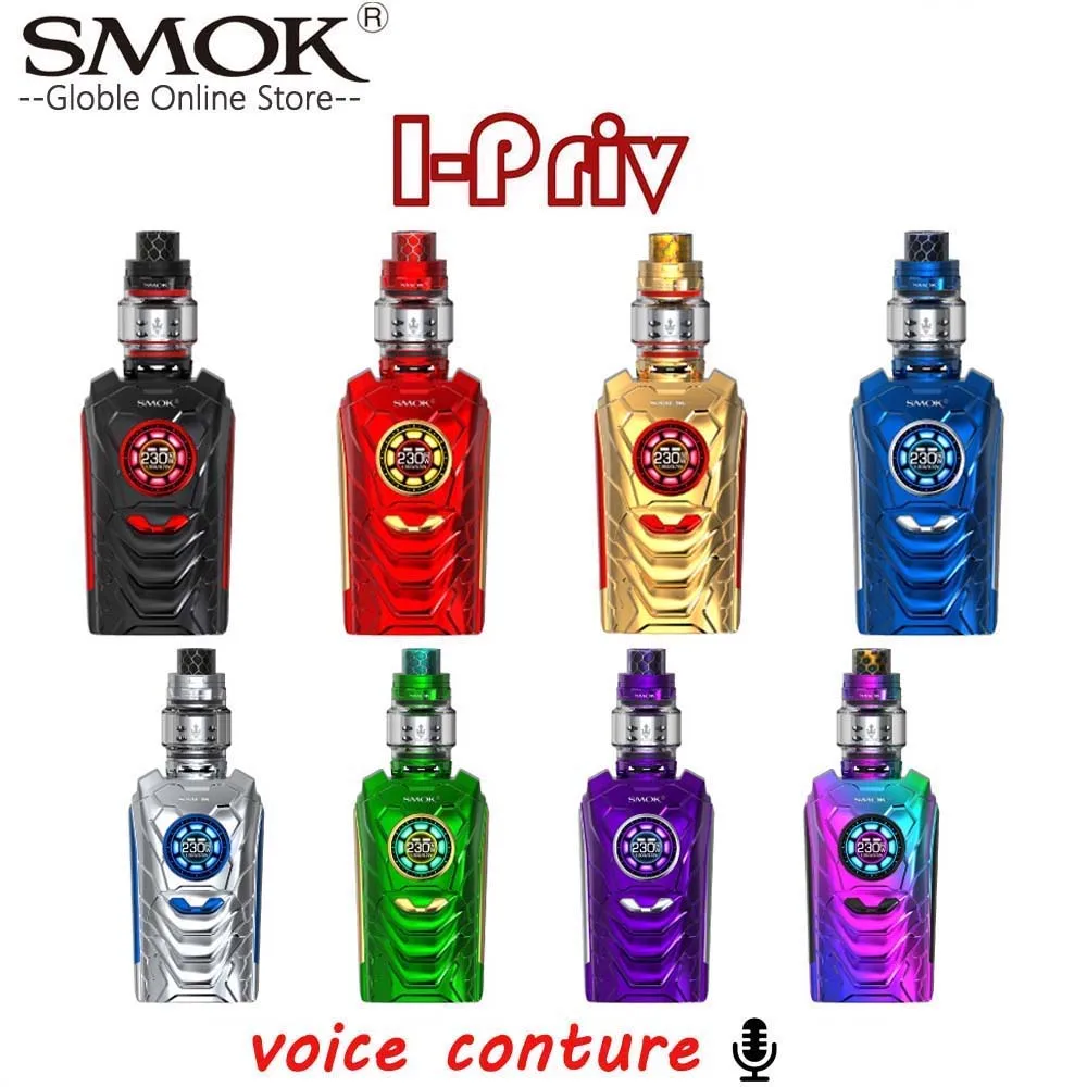 

(RU Warehouse) SMOK I-PRIV Kit 230W Voice Control I Priv Box Mod 8ml TFV12 Prince Tank E Cigarette Vape Kit VS SMOK Mag