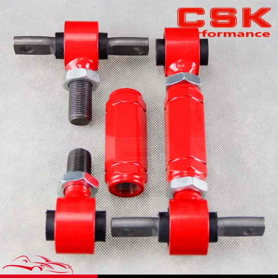 Задний ADJ. C/ARM для HONDA CIVIC 92-00 INTEGRA EG задний Регулируемый CAMBER ARMS KIT Красный