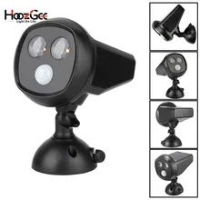 HoozGee фонарь на солнечных батареях Открытый PIR датчик движения настенные светильники двора усадьба 2 светодиодный уличный фонарь безопасности глаза совы