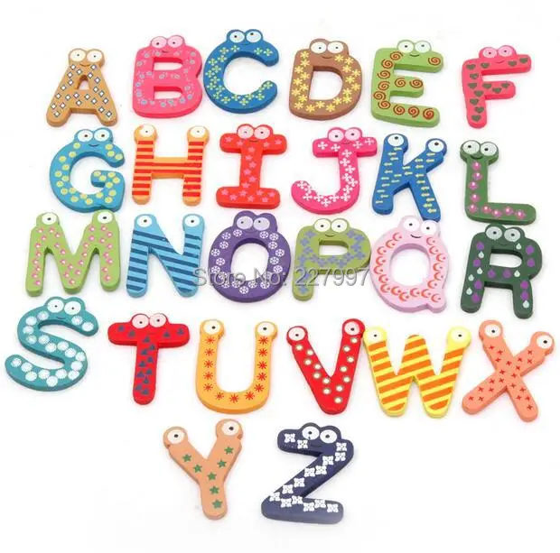 26pcs/set Children Kids English Alphabet Refrigerator Big Anti