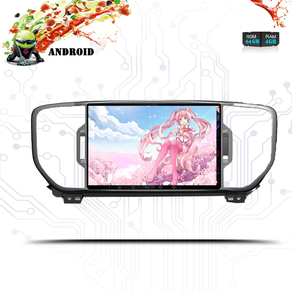 Perfect Auto Octa core Android 9.0 car dvd player FOR KIA sportage 2016 2017 2018 kx5 car gps audio multimedia auto stereo Audio PC 3