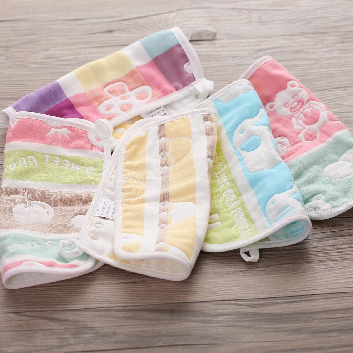 Herbabe 5pcs Baby Bath Towel 6 Layers 100% Gauze Cotton Baby Face Towels Square Baby Washcloths Kids Handkerchief Newborn Stuff Herbabe 5pcs Baby Bath Towel 6 Layers 100% Gauze Cotton Baby Face Towels Square Baby Washcloths Kids Handkerchief Newborn Stuff