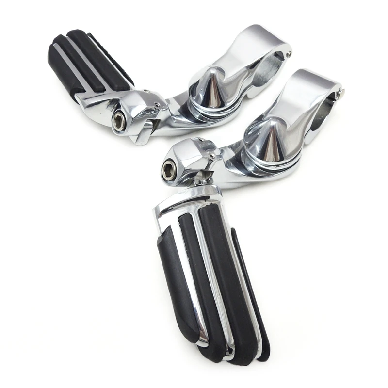 

For Electra Road King 32mm 1-1/4"Engine Guard Short Angled Adjustable Highway Foot Pegs Street Glide Touring Models