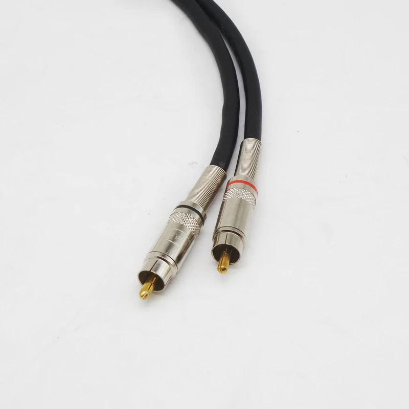 Медная трубка + фольга двойная защита аудиокабель RCA 2RCA на 2 для домашнего
