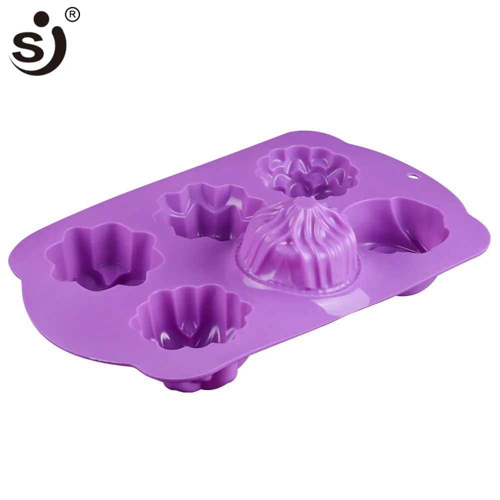 SJ ручной работы 3d мыло формы цветка Форма 6 мыло формы для мыла для изготовления формы ремесло силиконовые формы для изготовления