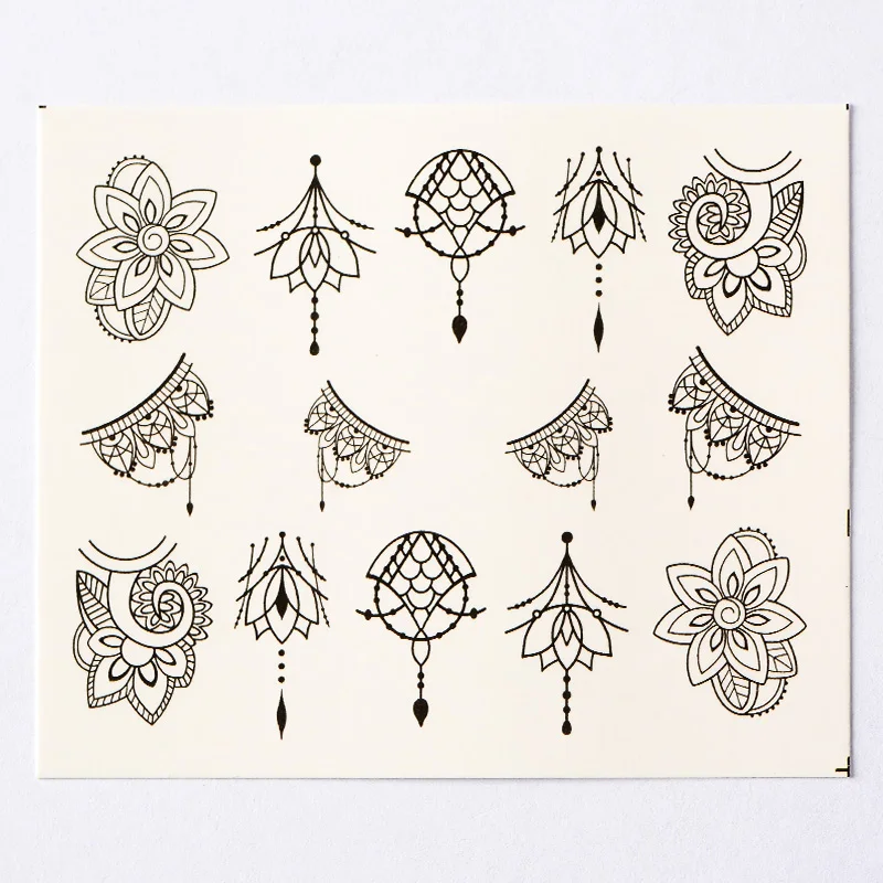 Наклейки для ногтей, 1 лист, наклейки для маникюра, ожерелья, декоративные татуировки - Цвет: M32776