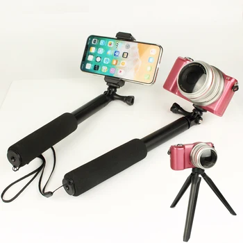 

Luxury Extendable Selfie Stick Monopod Tripod for Sony X3000 AS300 AS200 AS50 RX0 AZ1 AS30 AS15 Folding Self Selfies Stand