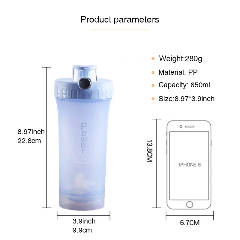 650ml протеин порошковый шейкер бутылка для сока бутылка для смешивания спортивные Пеший Туризм Йога бутылка для воды с фильтром фильтр летние посуда для напитков