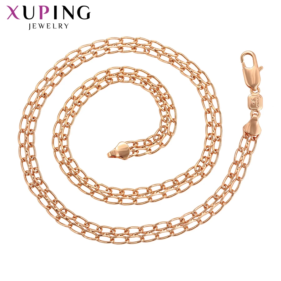 

Xuping Trendy Necklace Charm Style Rose Gold Color Plated for Women Men Valentine's Day Jewelry Gifts S115,7-45052