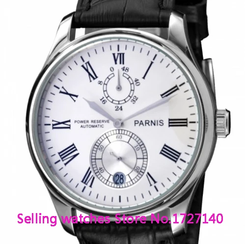 

43mm Parnis Power Reserve Function Automatic Movement Men's Wristwatches