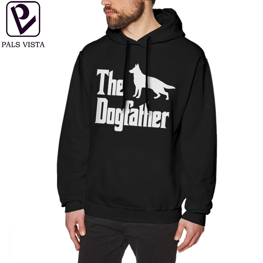 

German Shepherd Hoodie The Dogfather German Shepherd Dog Hoodies Oversize Outdoor Pullover Hoodie Cotton Mens Red Long Hoodies