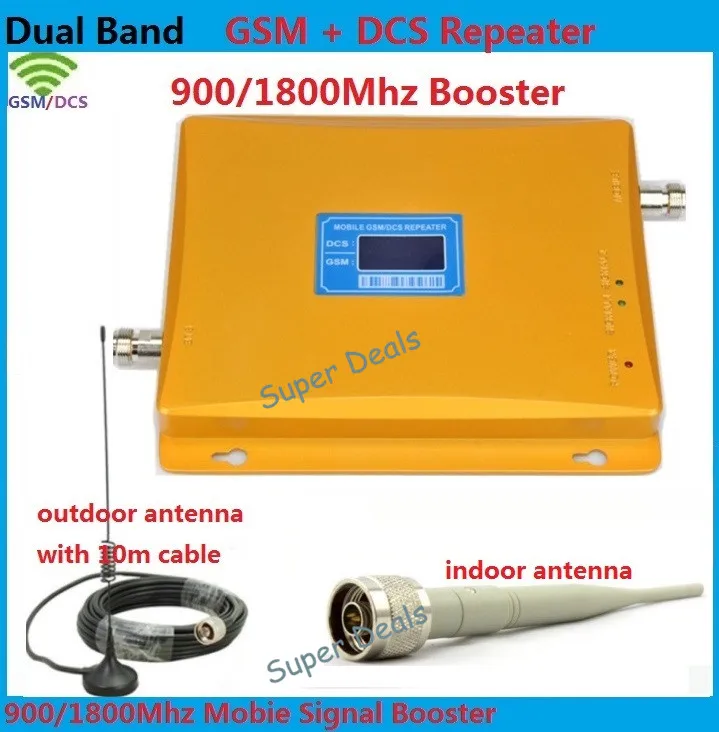 LCD Display GSM 900Mhz DCS 1800MHz Dual Band Mobile Phone Signal Booster 2G 4G Signal