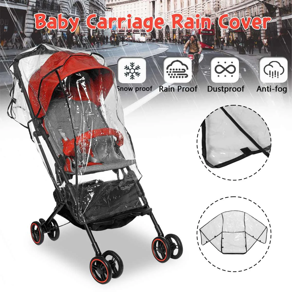 Водонепроницаемый дождевик для детских колясок, пылезащитный дождевик, дождевик для детских колясок, аксессуары для колясок, детские коляски S