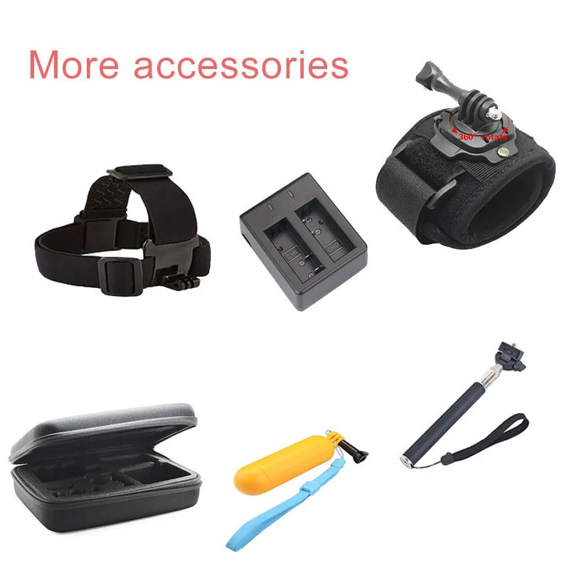 

action camera Accessories for gopro accessories for gopro hero 6 5 accessories sjcam Hero camera 4 3 kit for Xiaomi GS38