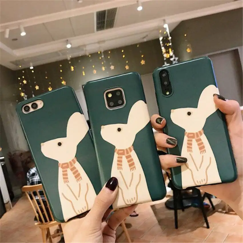 Чехлы на заднюю панель для HUAWEI Nova2s/3/3i/Honor10/Mate10Pro 20Pro 20X/P20Pro милые кролики в шарфе