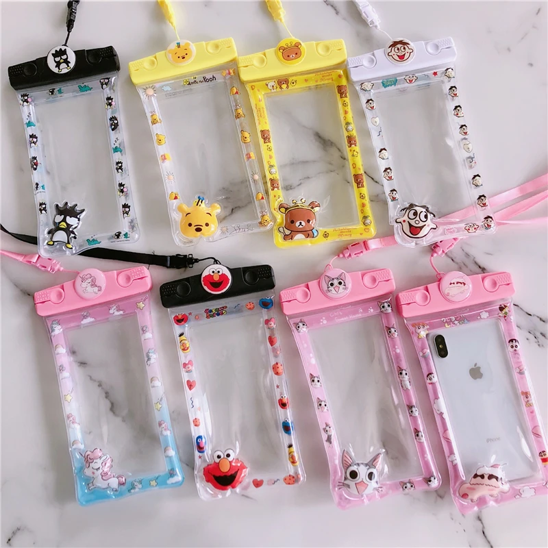 

TJHSZKL universal waterproof phone case for iPhone Xs MAX XR X 6 6s 7 8 Plus cute cartoon swimming waterproof bag