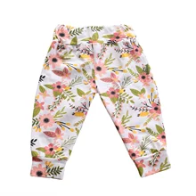 Pudcoco леггинсы для малышей штаны-шаровары с цветочным узором для новорожденных, детская одежда, брюки, брюки