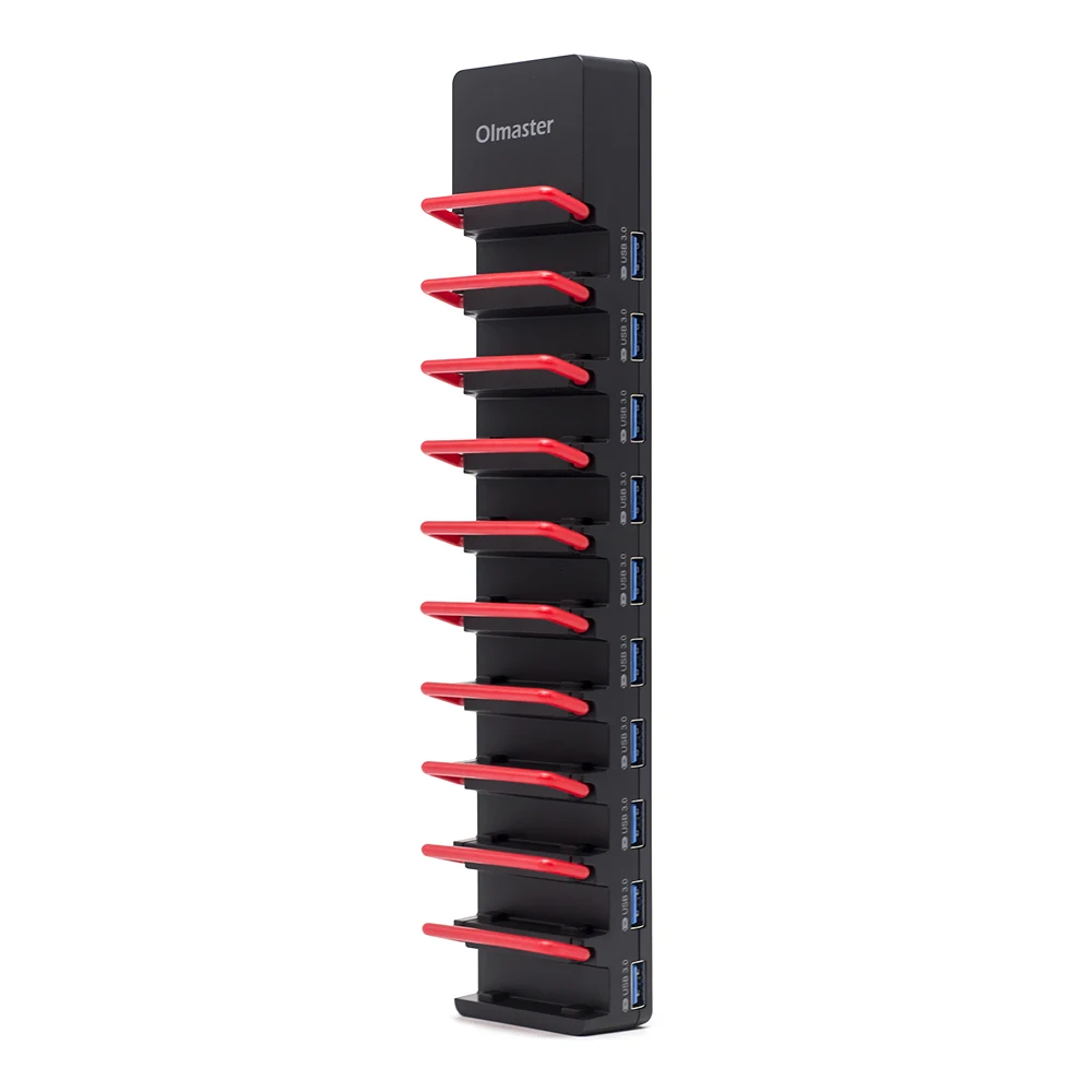 

OImaster USB3.0 Hub Adapter 10 Ports High Speed Charging Station Charger Phone Support with Power Adapter for PC Laptop