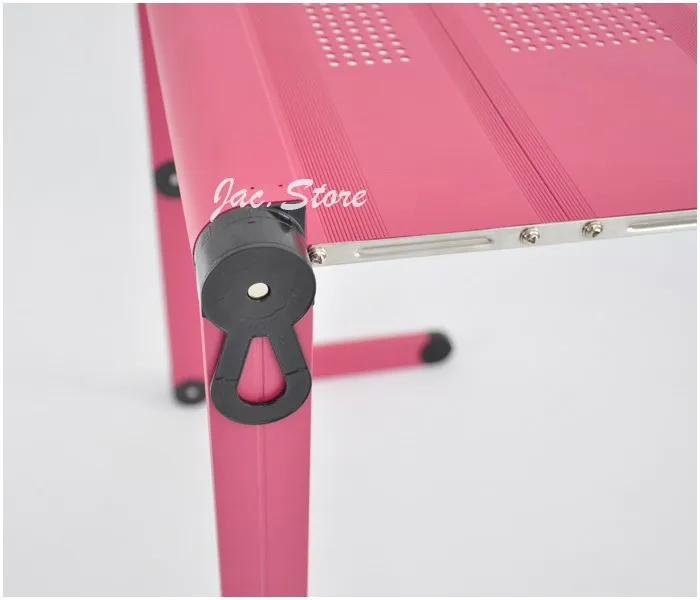 Enviromental Folding Design Portable Laptop Desk with Super Big Fan and Plastic Mouse Pad Pink Color (10)