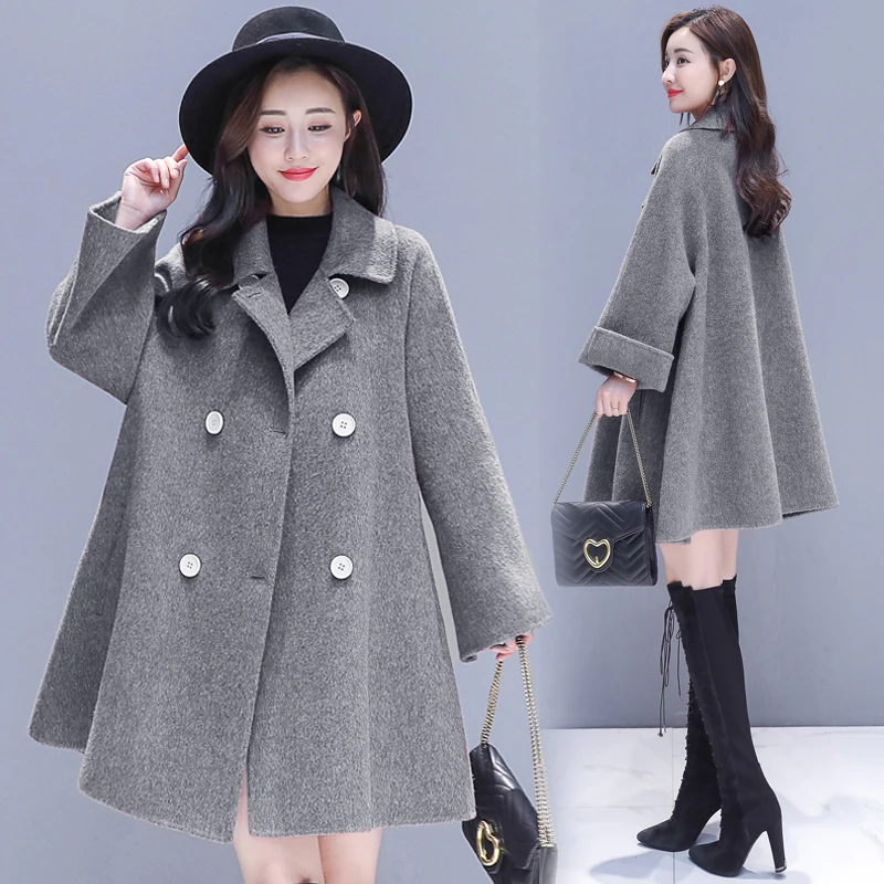 2019 Women Woolen Coat Fashion Solid Color Parka Slim Jacket Korean Version Jackets Female Woolen Coat Plus Size Thick Outerwear 2019 Women Woolen Coat Fashion Solid Color Parka Slim Jacket Korean Version Jackets Female Woolen Coat Plus Size Thick Outerwear
