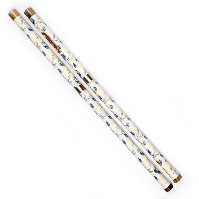 Синий и белый фарфор ручной работы бамбуковое дерево китайский Dizi музыкальные инструменты, флейта мембрана китайский