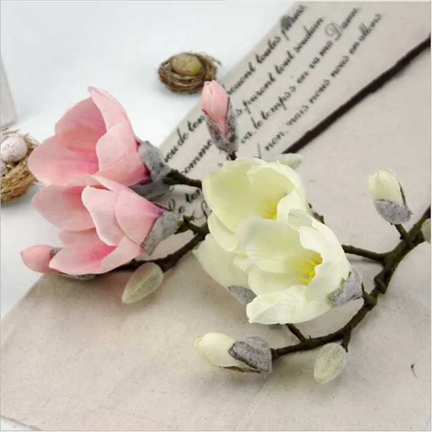 yo cho wedding decoration 2 heads artificial orchid vivid real touch magnolia flower silk flower diy bride bouquet home decor - Silk Arrangements For Home Decor 2 yo cho wedding decoration 2 heads artificial orchid vivid real touch magnolia flower silk flower diy bride bouquet home decor - Silk Arrangements For Home Decor 2