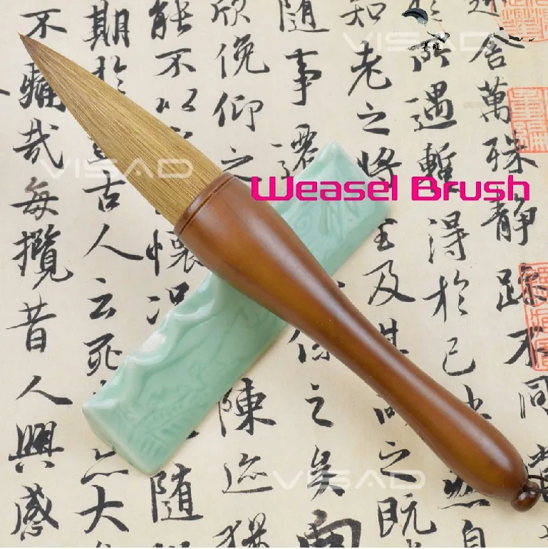 Китайская традиционная каллиграфическая ручка для волос, шерстяные волосы большого размера/шерсть ласки, кисть для письма с подарочной коробкой