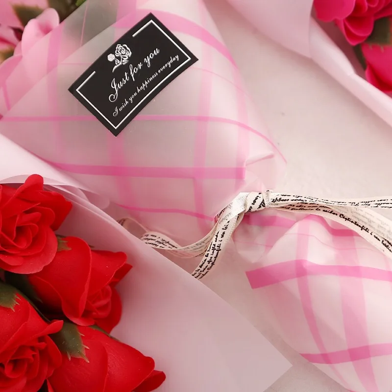 Flone Artificial 7 Heads Rose Soap flower Fake Flowers Mother's Day Valentine's Day Qixi Festival Gift Gift box Home Decoration (23)