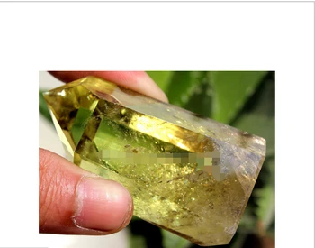 

ying wangfafa8800002063++Rare Rainbow NATURAL CITRINE QUARTZ CRYSTAL POINT HEALING