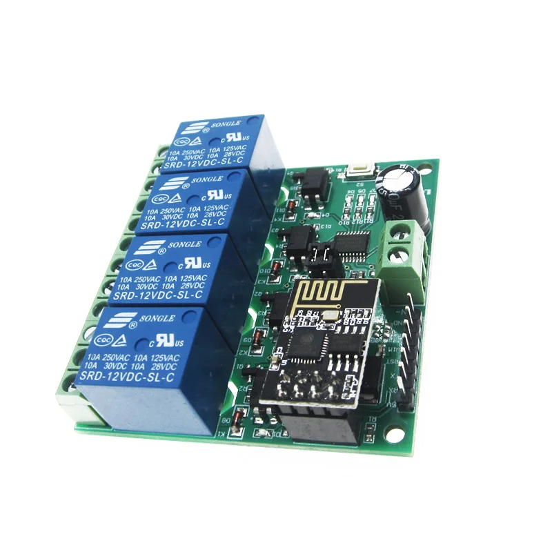ESP8266 12V 4 WiFi реле канала модуль умный дом с помощью приложения на телефоне