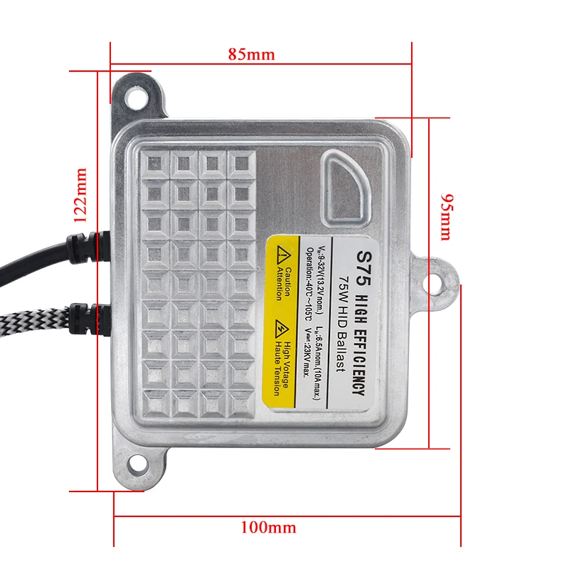 SKYJOYCE 24V 75W HID Headlight Kit Xenon H1 H11 H7 HB3 HB4 D2H HID Bulb 3000K 4300K 5000K 6000K 24V Truck Boat 75W HID Xenon Kit (2)