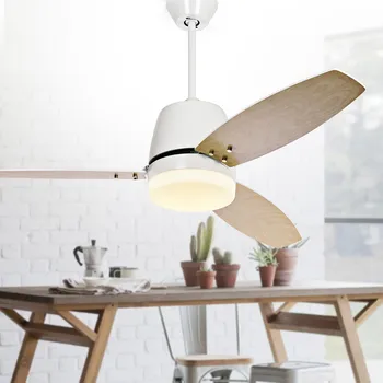 

42/52 Inch Nordic Dining Room Remote Control Led Ceiling Fan Modern Fan Light Living Room Bar Bedroom Fan Light
